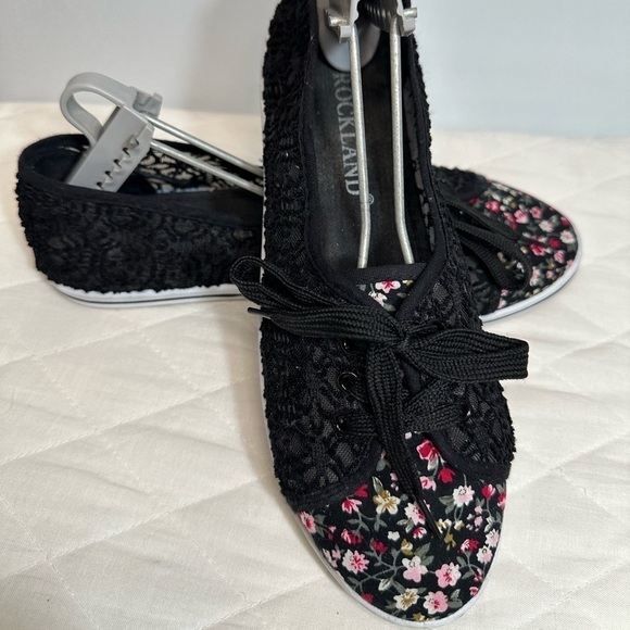 Rockland Shoes - Rockland Womens Size 8.5 Flats Sneakers Shoes Fabric Lace Material Flats Retro